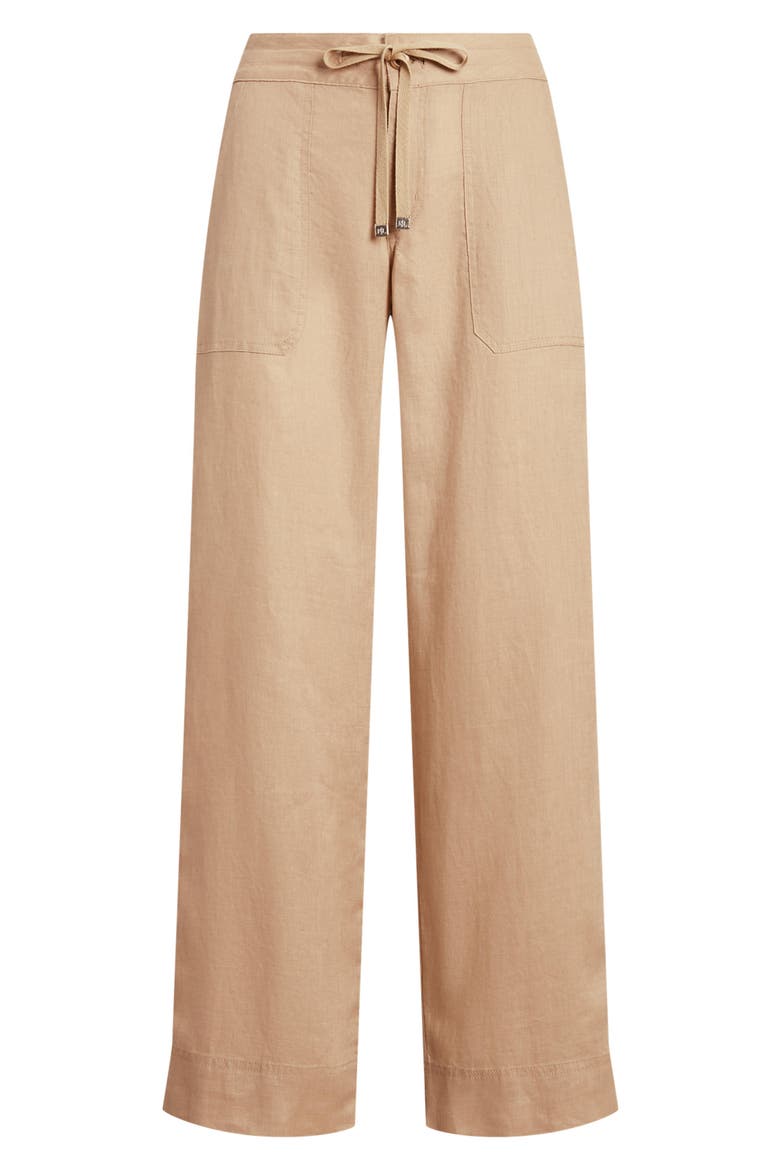 Wide Leg Linen Pants, Alternate, color, BIRCH BEIGE