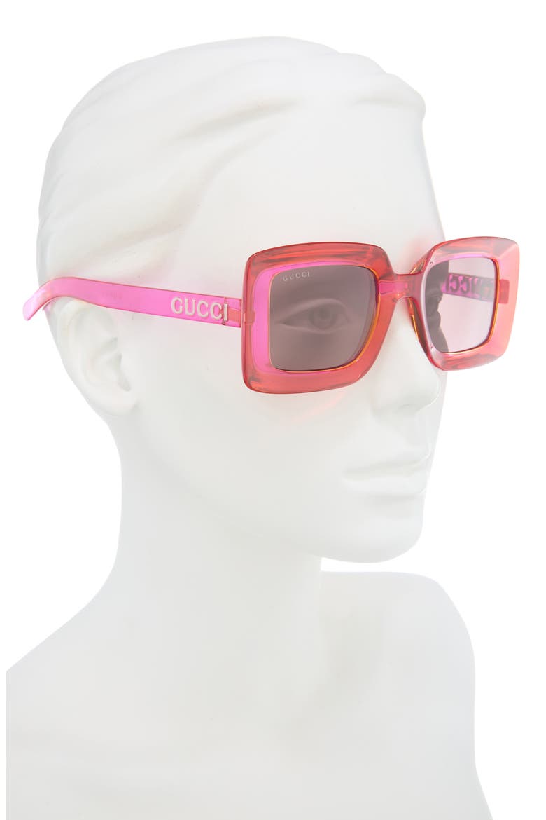 Square Sunglasses, Alternate, color, FUCHSIA FUCHSIA BROWN