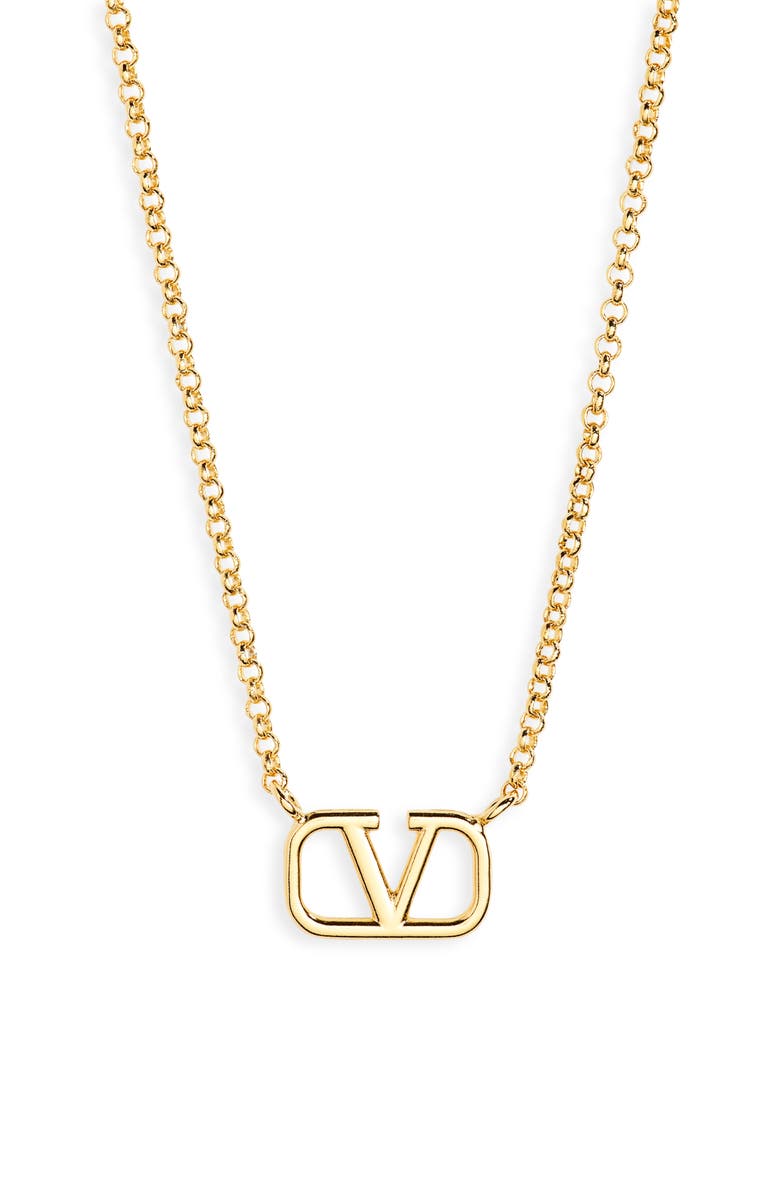 Valentino Garavani VLOGO Pendant Necklace, Main, color, 