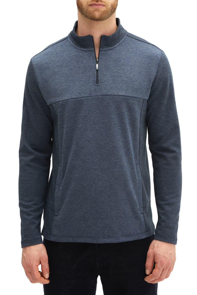 Milligan Long Sleeve Half Zip Sweater, Main, color, NAVY