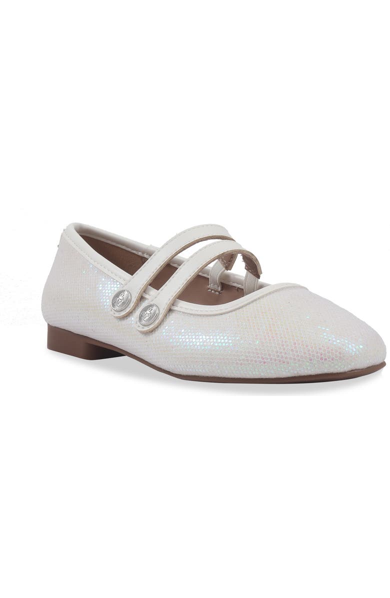 Sam Edelman Kids' Michaela Button Mary Jane Flat, Main, color, White