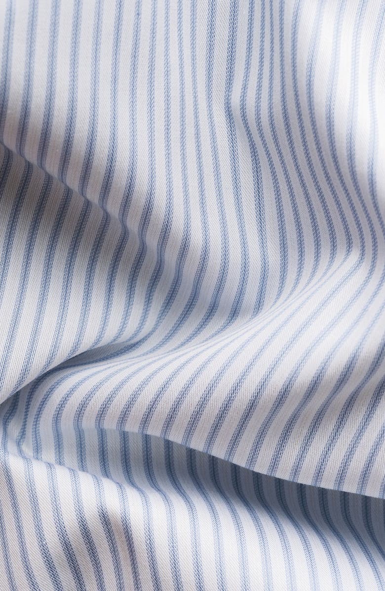 Eton Trim Fit Pinstripe Cotton Dress Shirt, Alternate, color, 