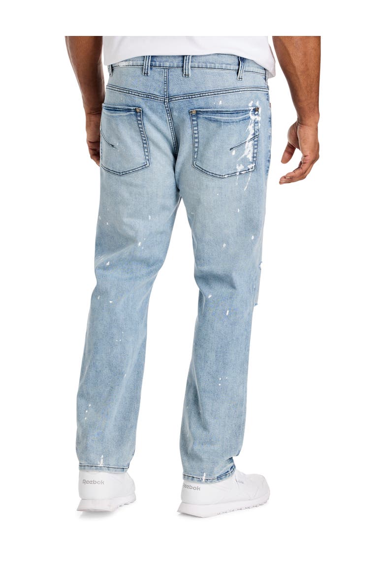 Big & Tall Tapered-Fit Paint Splatter Jeans, Alternate, color, MEN AT WORK