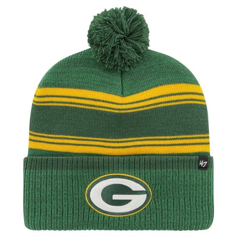 Men's '47 Green Green Bay Packers Fadeout Cuffed Knit Hat with Pom