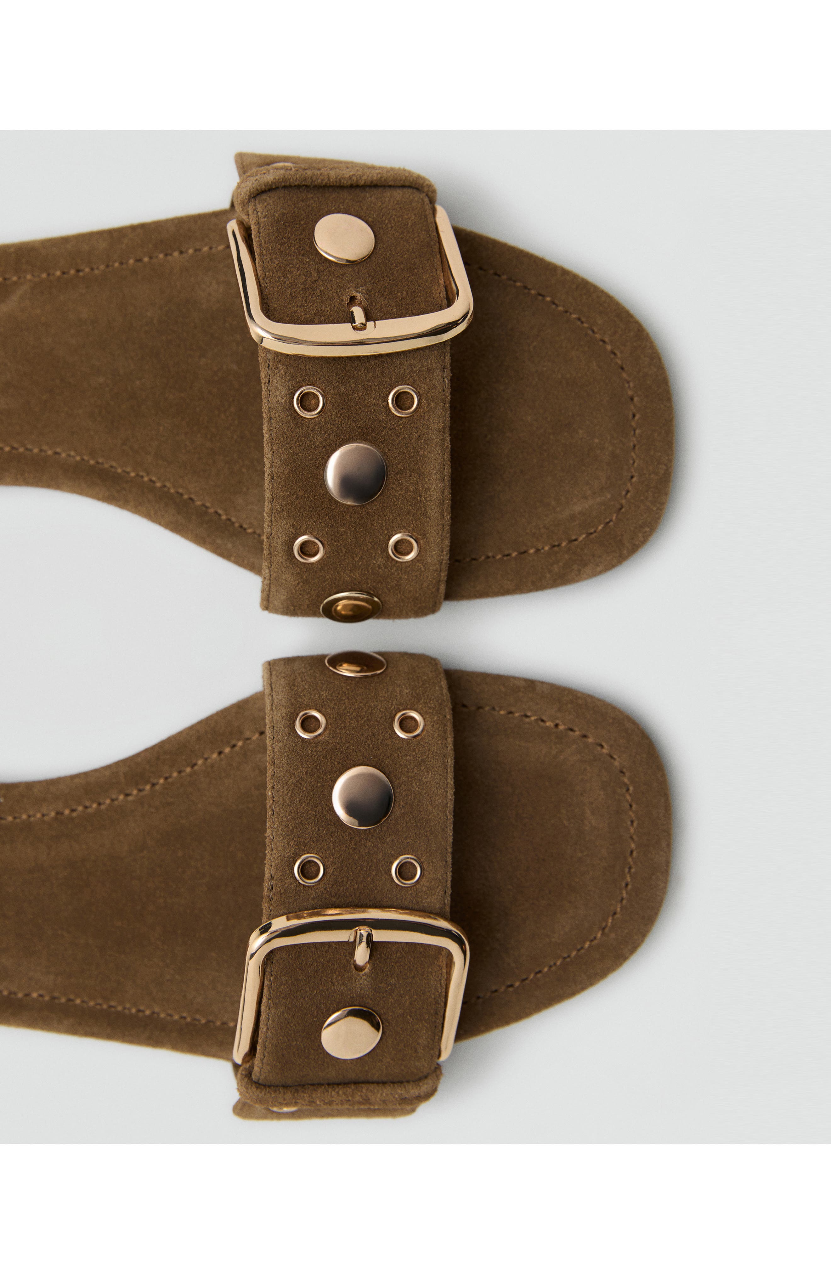 Studded Buckle Strap Slide Sandal, Alternate, color, SAND