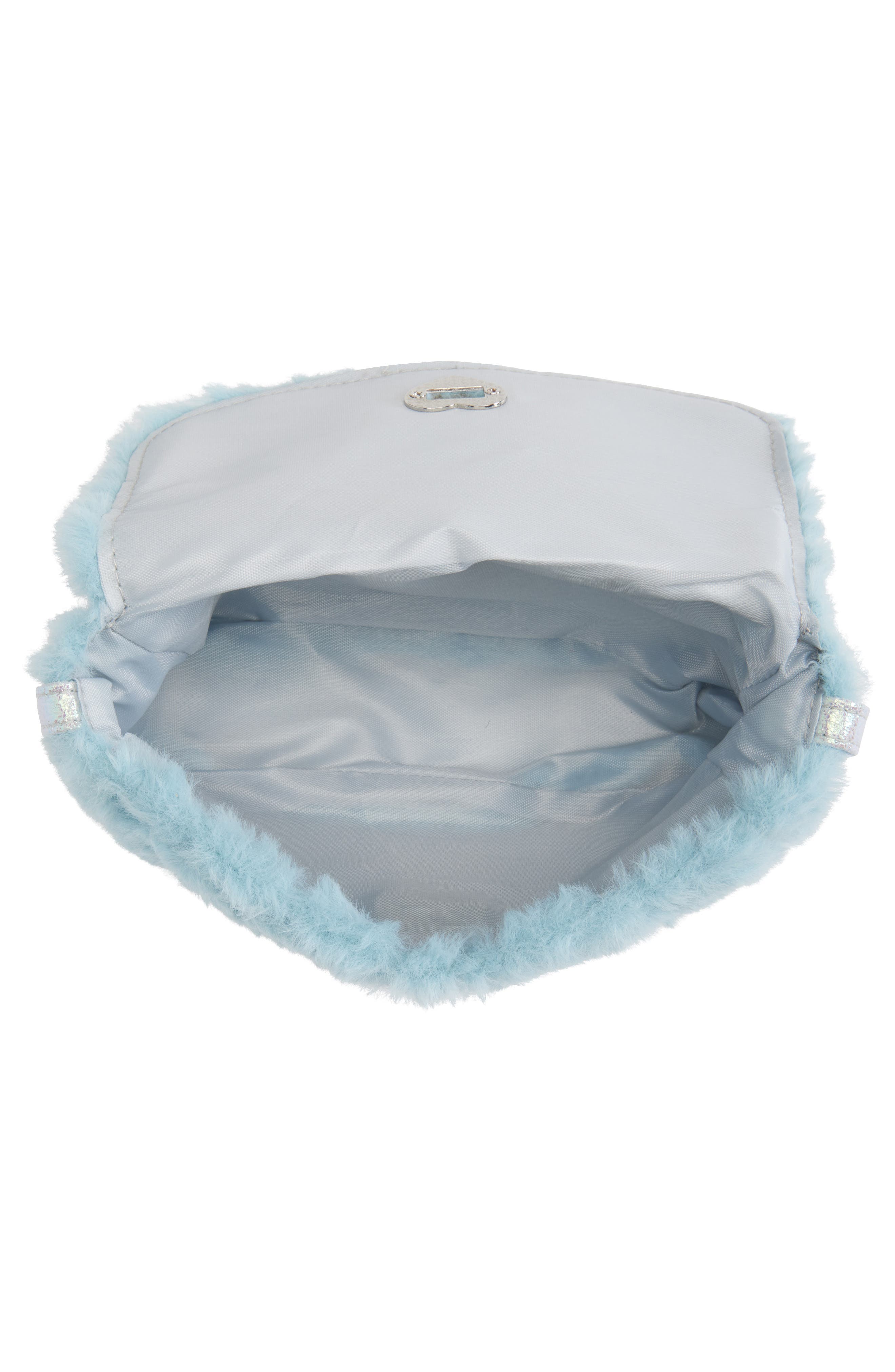 Capelli New York Kids' Quilted Faux Fur Crossbody Bag, Alternate, color, Blue