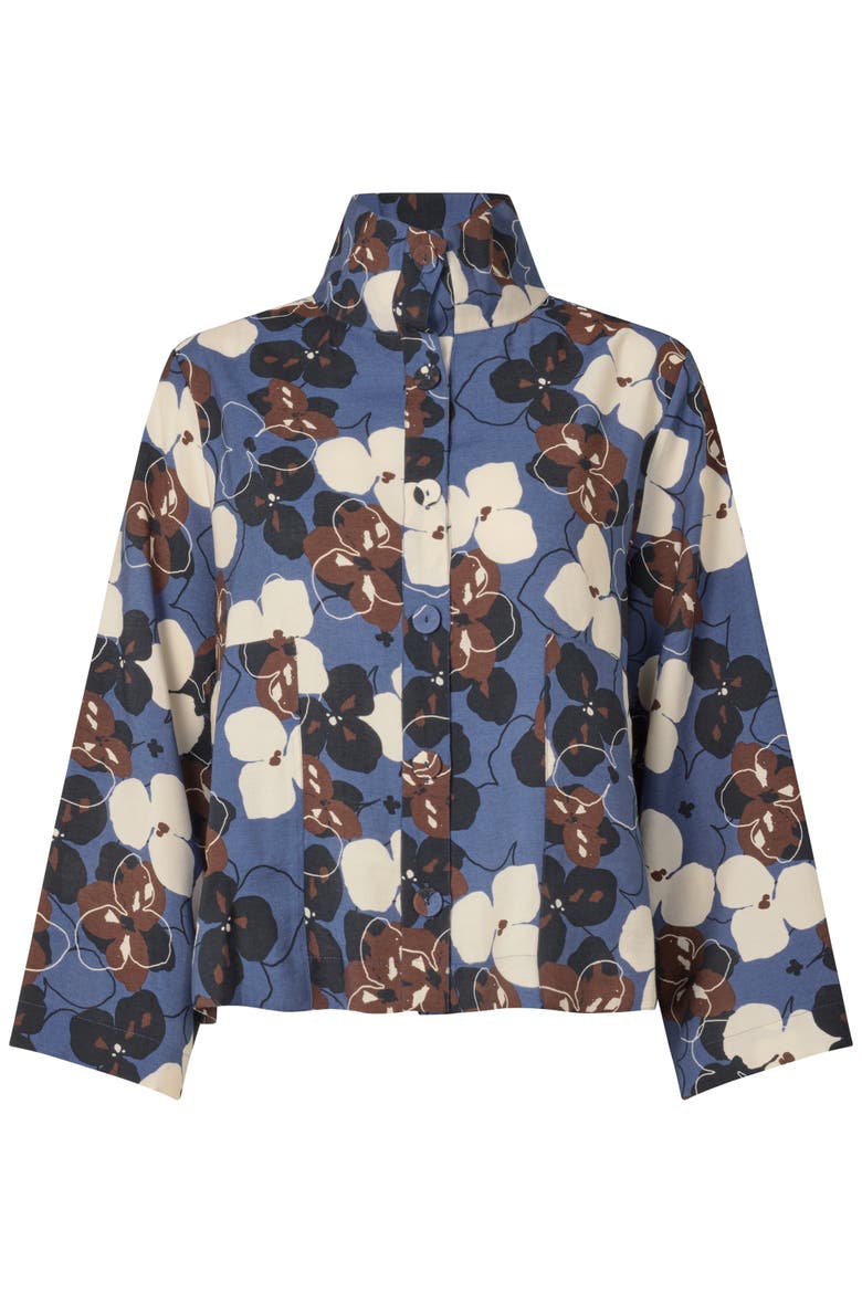 MaJettie Floral Jacket, Alternate, color, Bijou Blue