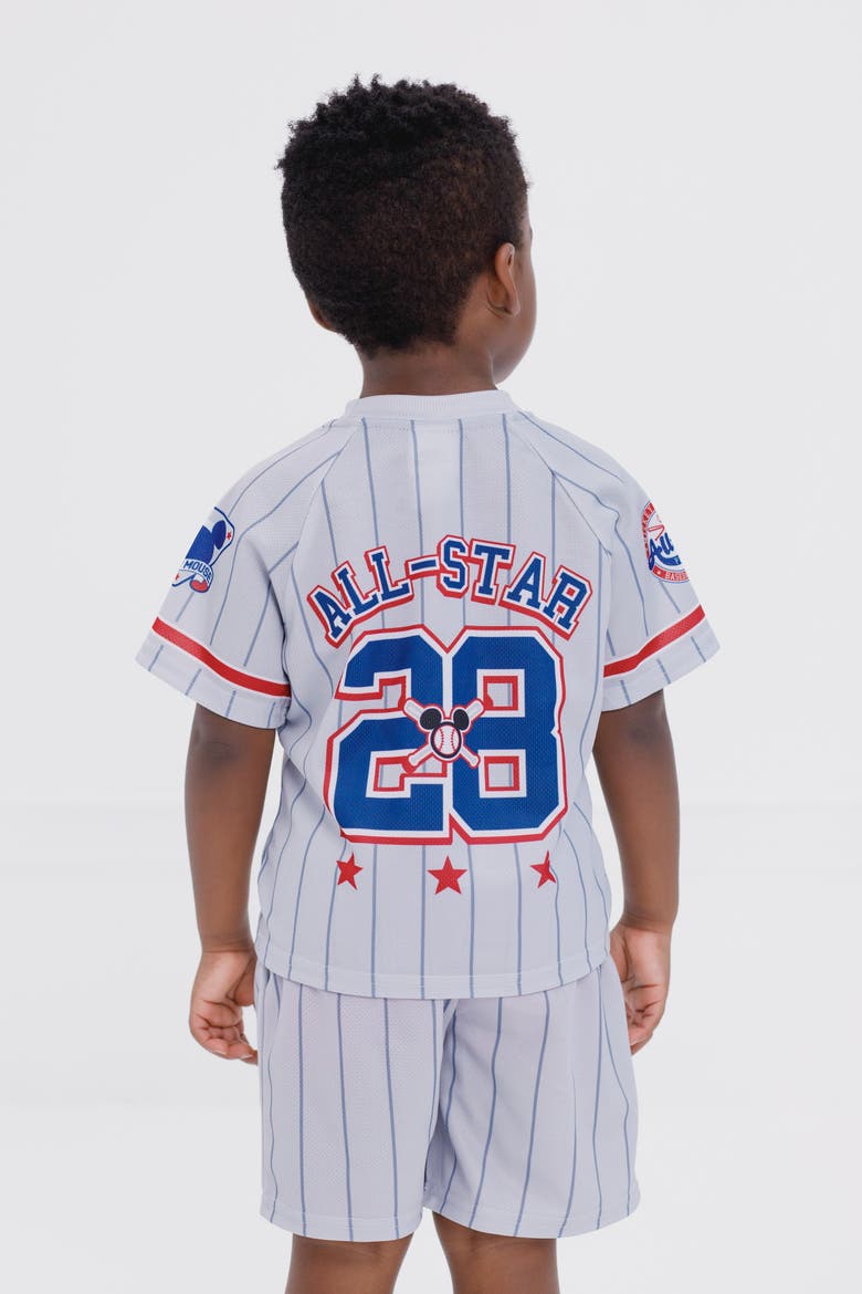 Mickey Mouse 2-Piece Baseball Jersey and Shorts Set, Alternate, color, Mickey Navy White