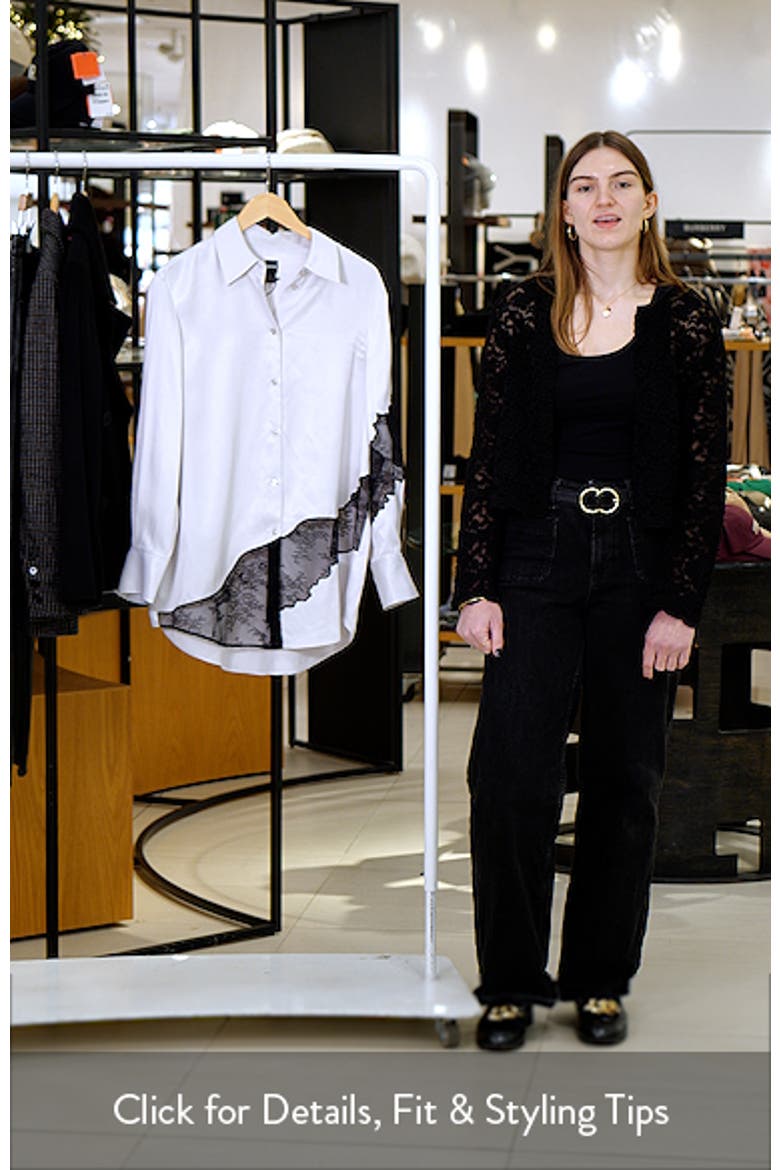 Belacey Lace Trim High-Low Tunic Shirt video