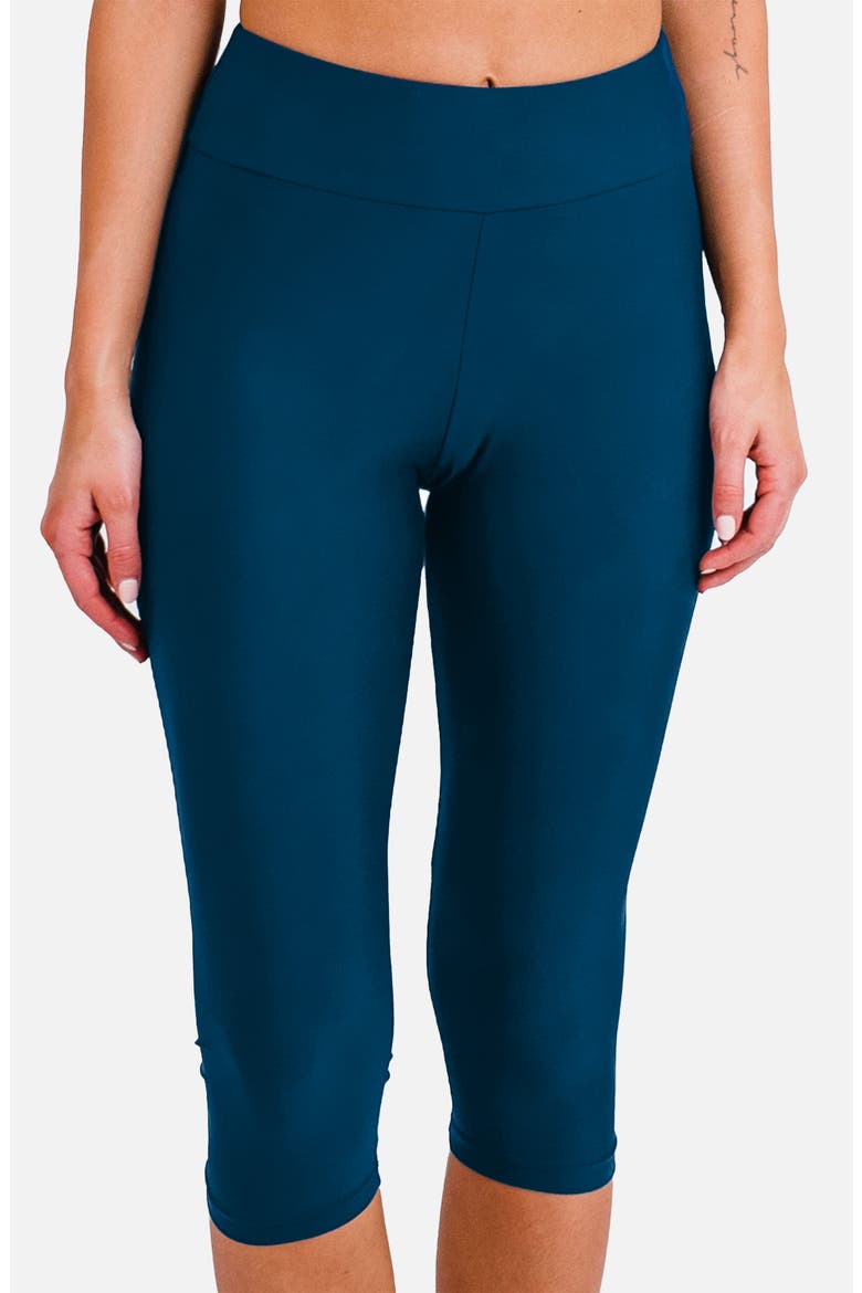 Capri Swim Leggings, Main, color, Space Blue