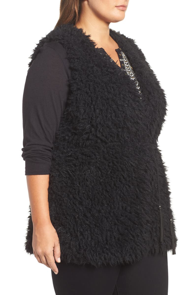 Tart Gabriel Faux Fur Vest, Alternate, color, Black