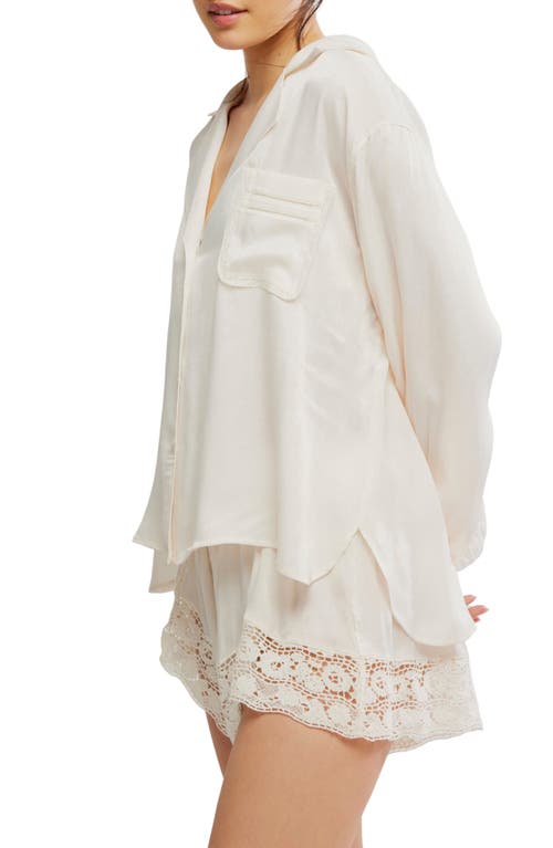Free People X Intimately Fp Midnight Muse Sleep Shirt In White