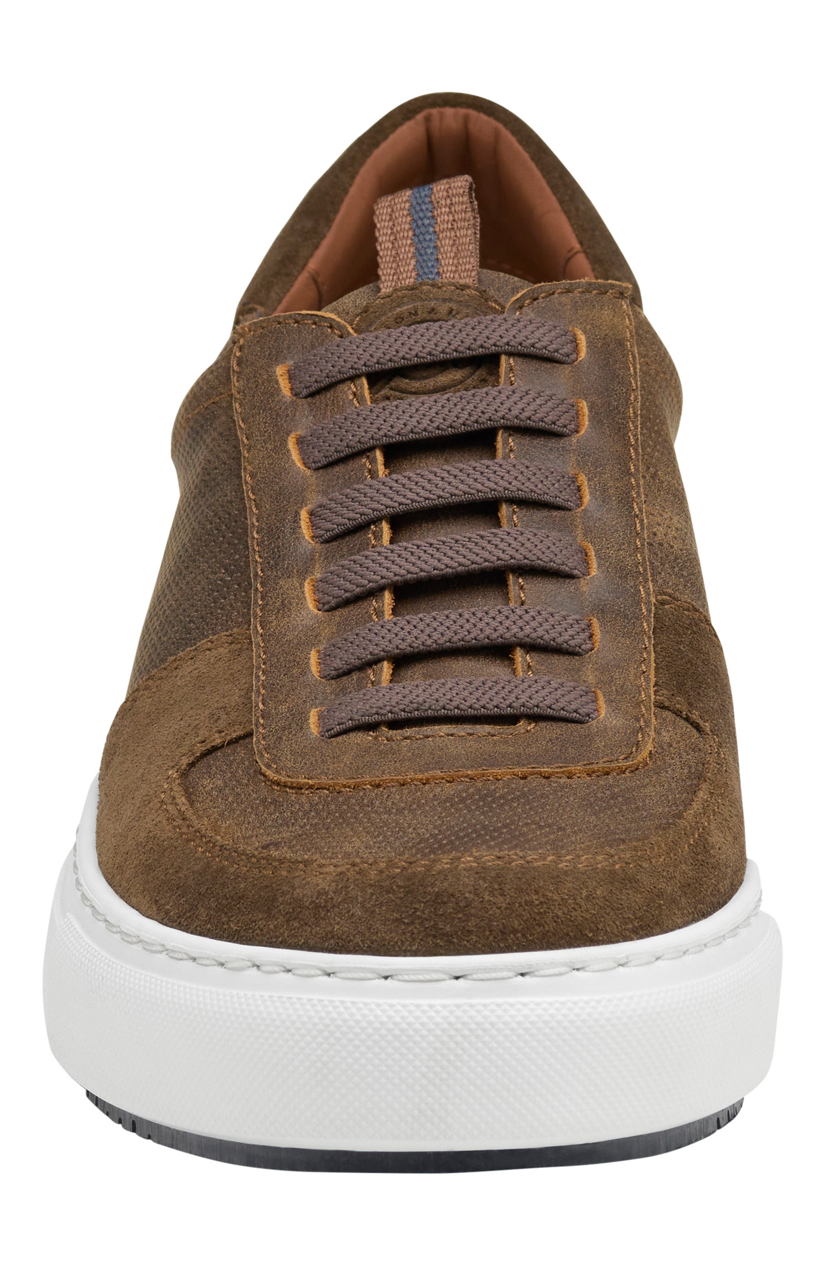 JOHNSTON & MURPHY COLLECTION Anson Sneaker, Alternate, color, Brown Full Grain/ Suede