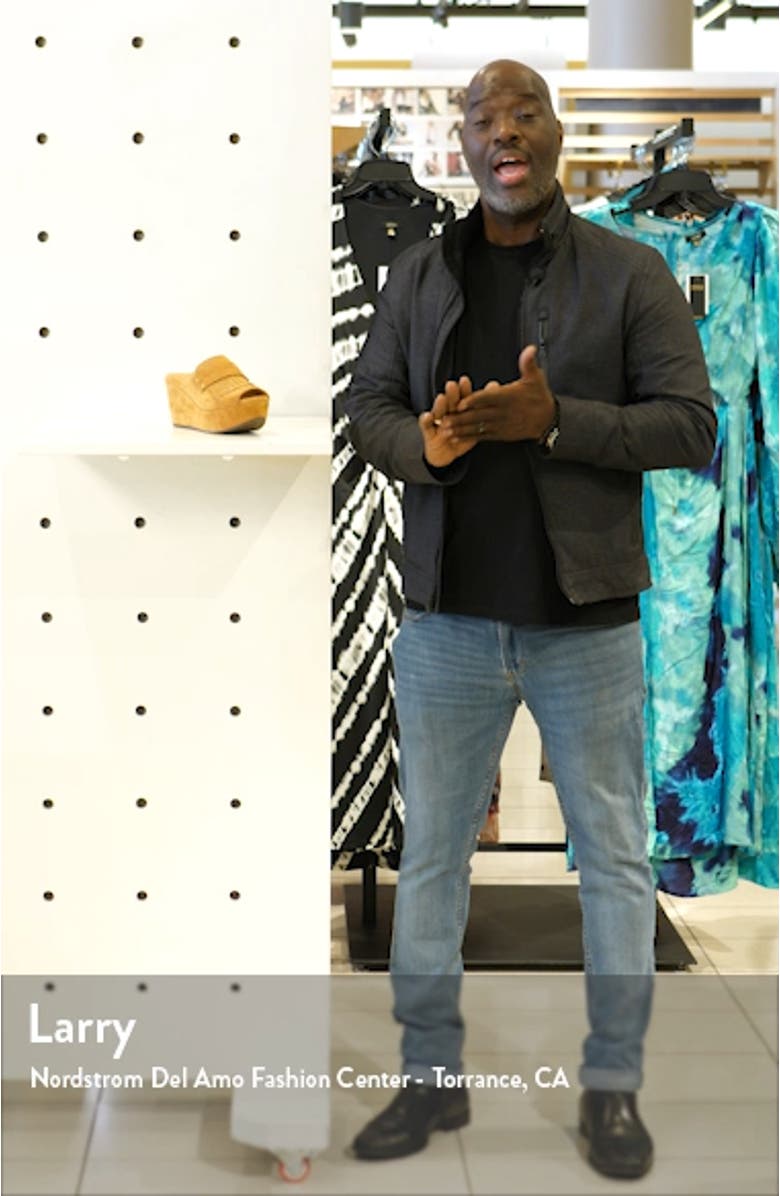 Welsy Peep Toe Platform Slide Sandal, sales video thumbnail