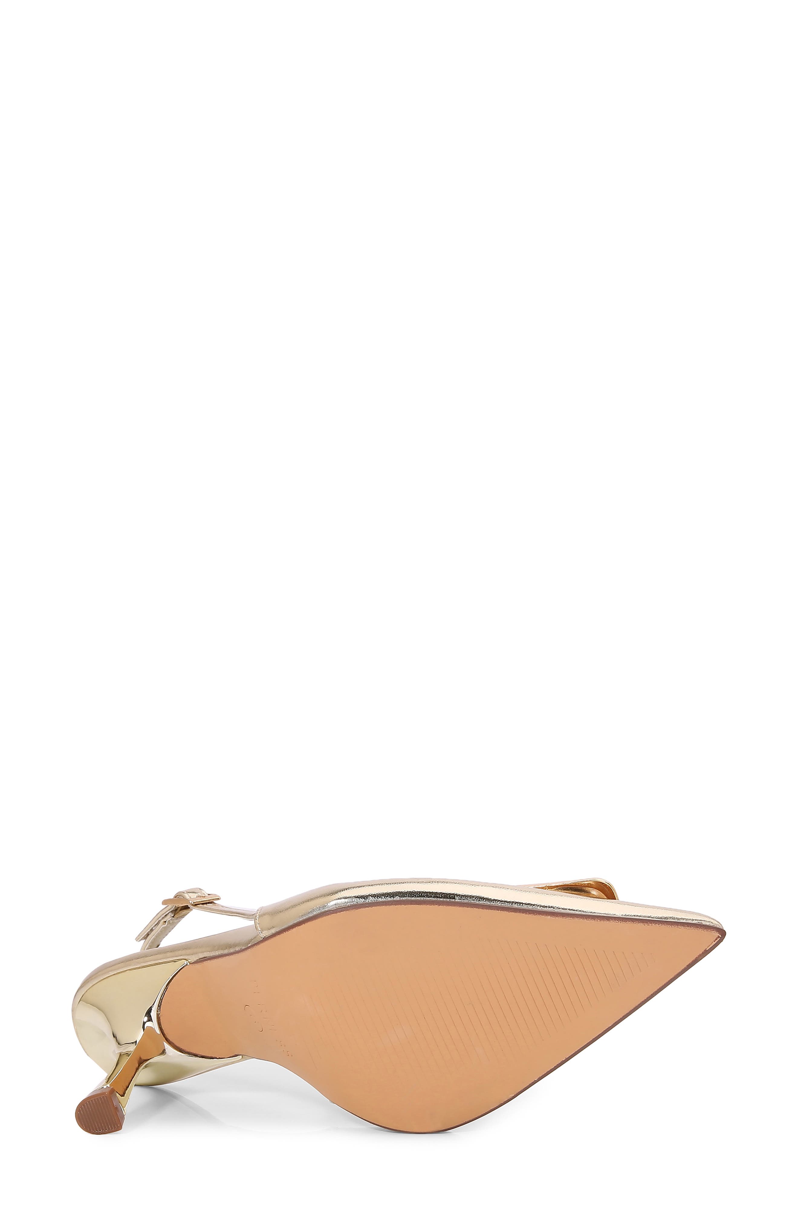 Buckle Slingback Stiletto Pump, Alternate, color, GOLD