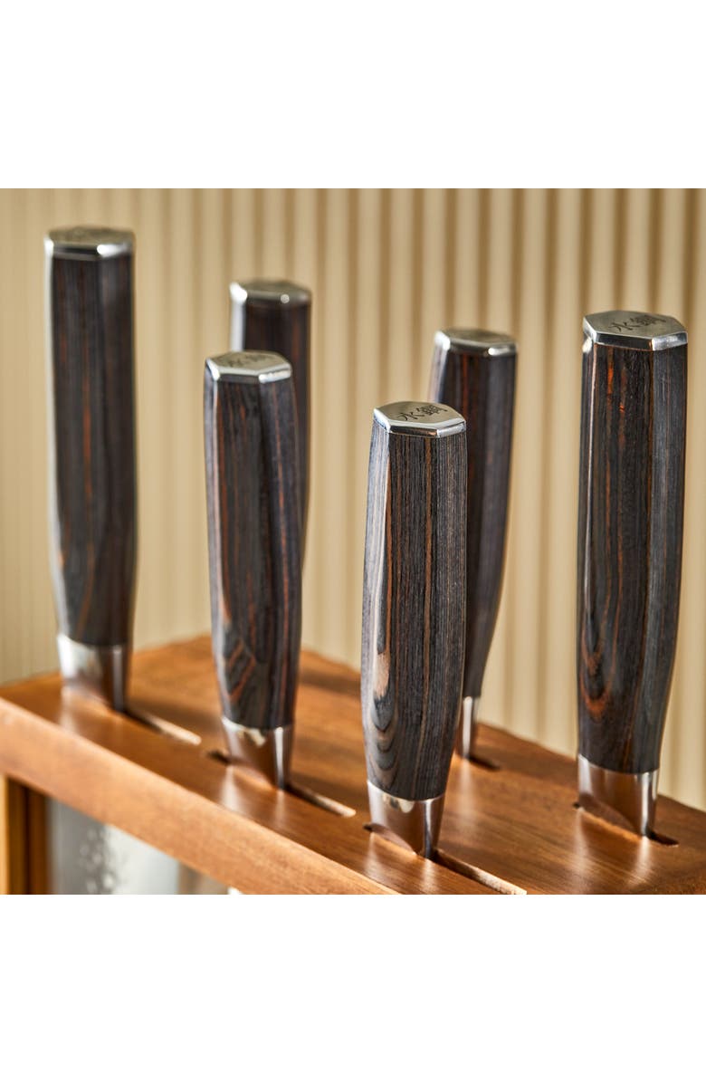 Cuisine::pro<sup>®</sup> Damashiro EMPEROR<sup>®</sup> Mokuzai 7-Piece Knife Block, Alternate, color, Silver
