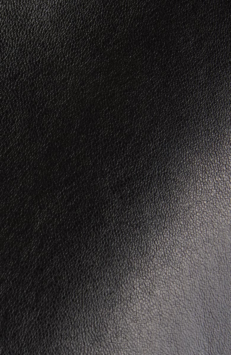 Givenchy Slashed Double Breasted Leather Jacket, Alternate, color, Black