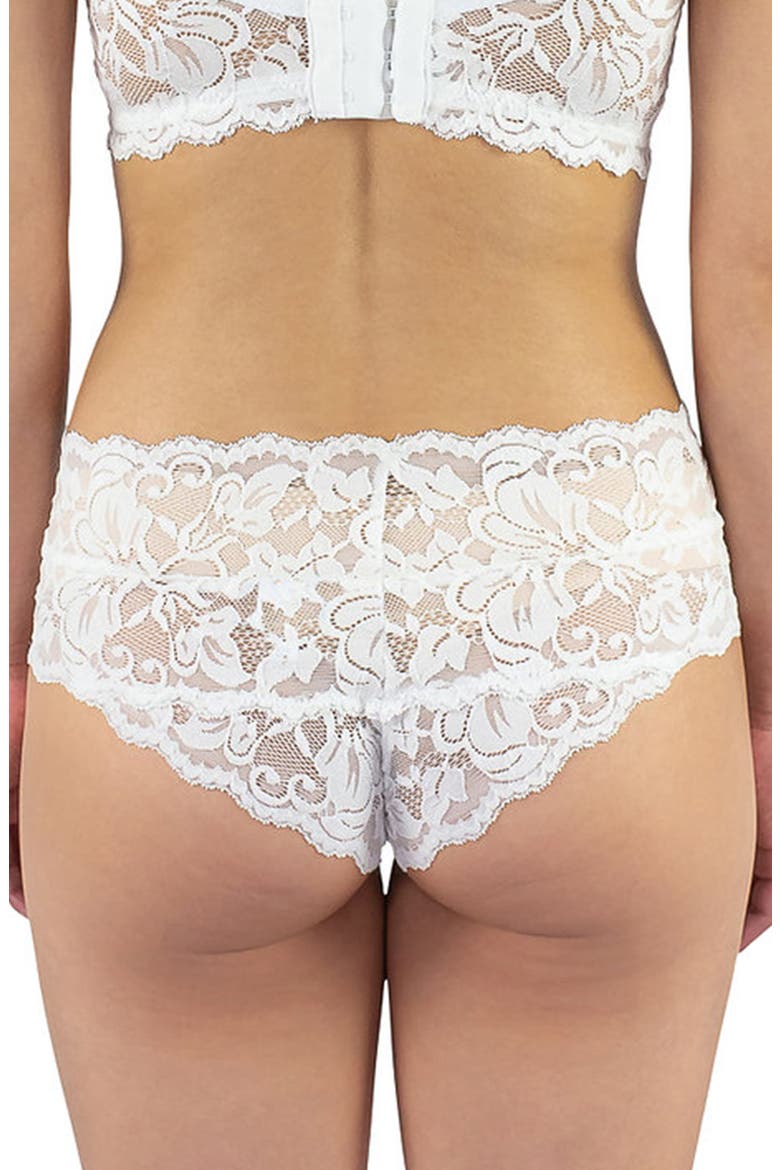 Vela High Waist Brazilian Panties, Alternate, color, WHITE