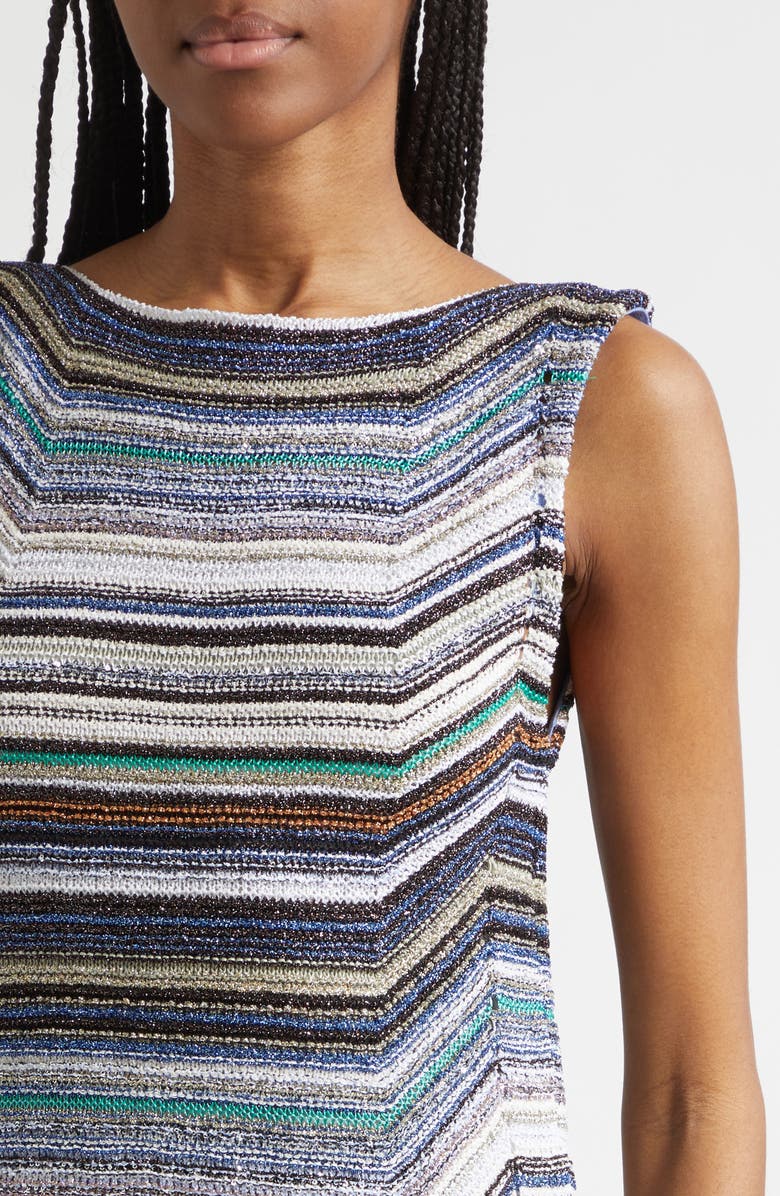 Missoni Metallic Chevron Stripe Sweater Dress, Alternate, color, Multicolor Cold Tones