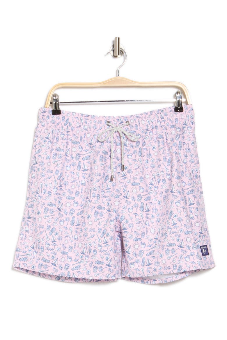 Volley Swim Trunks, Alternate, color, PINK