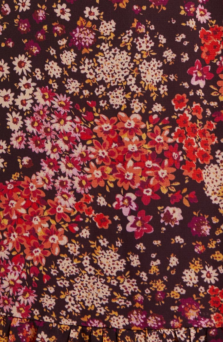 Julia Jordan Floral Print Long Sleeve Tiered Midi Dress, Alternate, color,