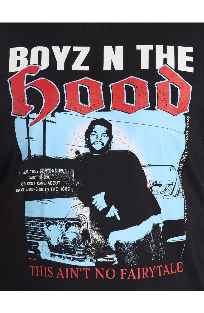 True Nation by DXL Big & Tall Boyz In The Hood Graphic Tee, Alternate, color, Black