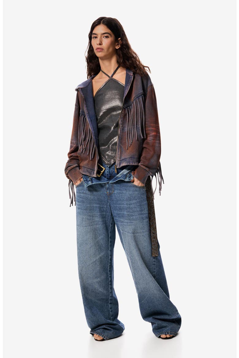 x Masha Popova Hooded Denim Jacket, Alternate, color, NAVY BLUE