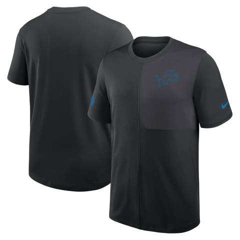 Men's Nike Black Detroit Lions Sideline UV Performance Coach Shirt