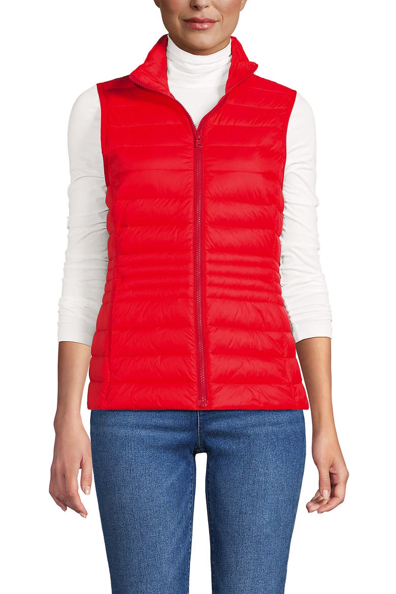 Wanderweight Packable Ultralight Down Vest, Main, color, Bright Cherry