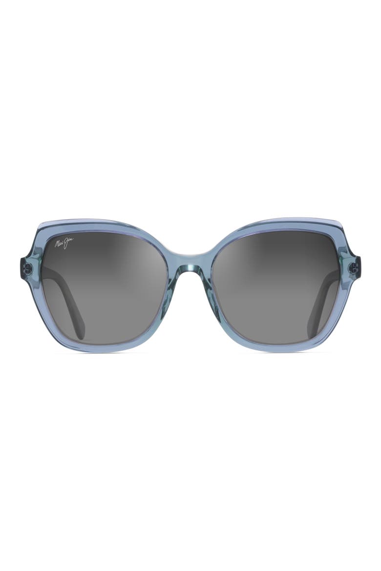Mamane 55mm Polarized Butterfly Sunglasses, Main, color, TEAL