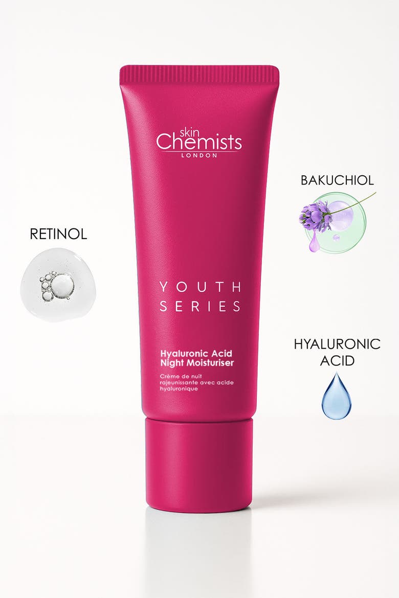 Retinol Bakuchiol Anti-Ageing Night Moisturiser 50ml for Fine Lines, Wrinkles, Firmness & Radiance, Alternate, color, White