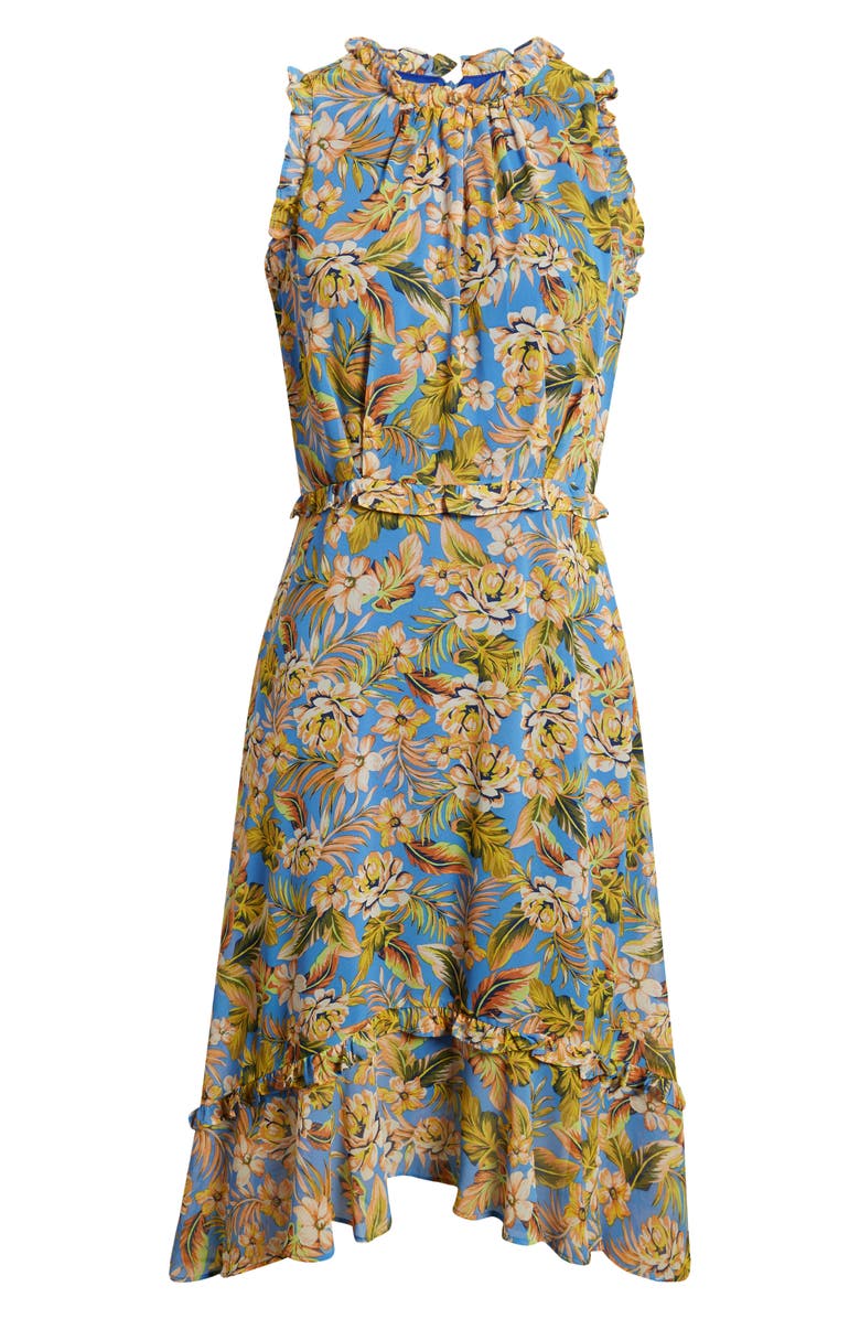 Julia Jordan Floral Print Ruffle Midi Dress, Alternate, color, 