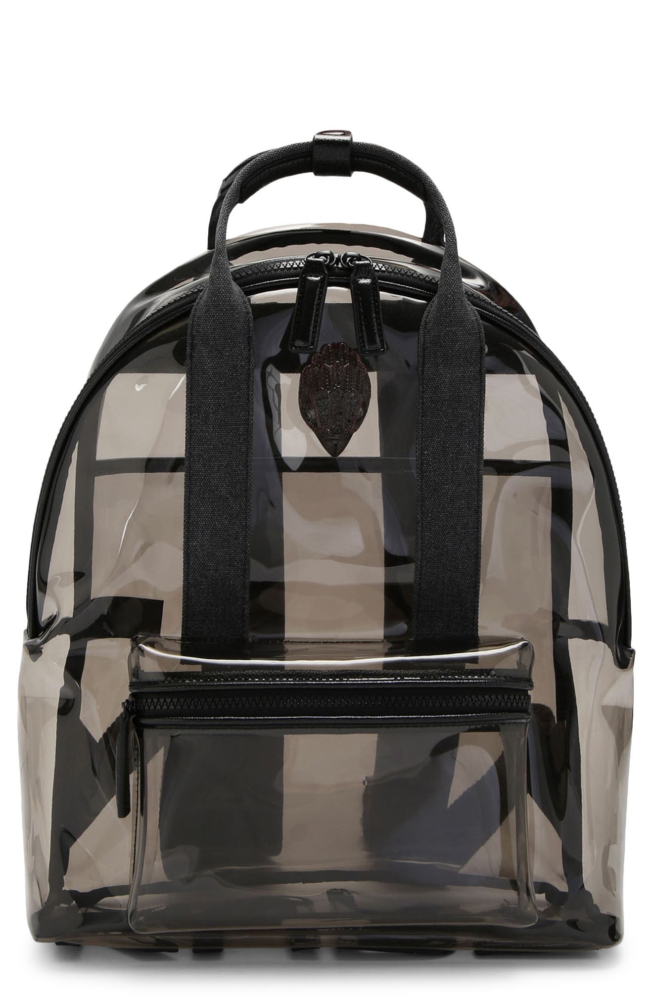 Kurt Geiger London Large Kensington Clear Backpack, Main, color, Black