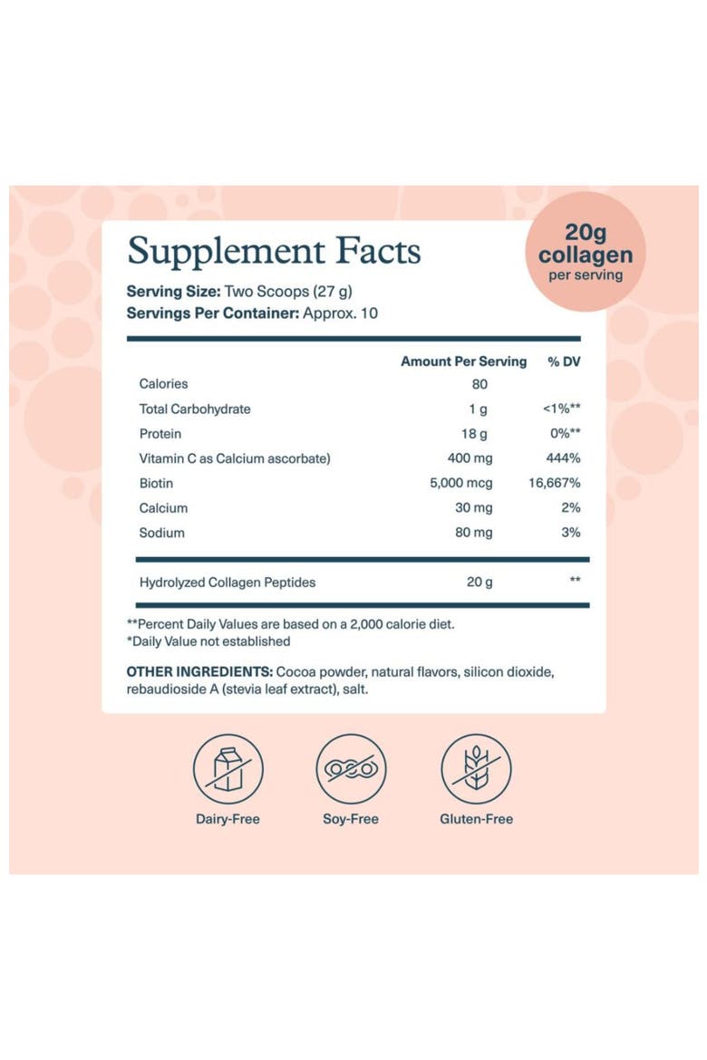 Premium Hydrolyzed Collagen Powder with Vitamin C and Biotin 10 oz, Alternate, color, None