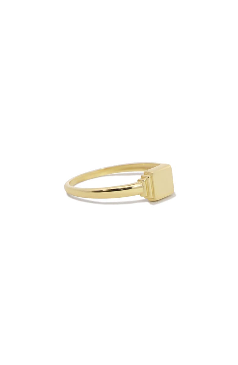 The Lovery Fine Jewelry Square Signet Ring, Alternate, color, Yellow Gold