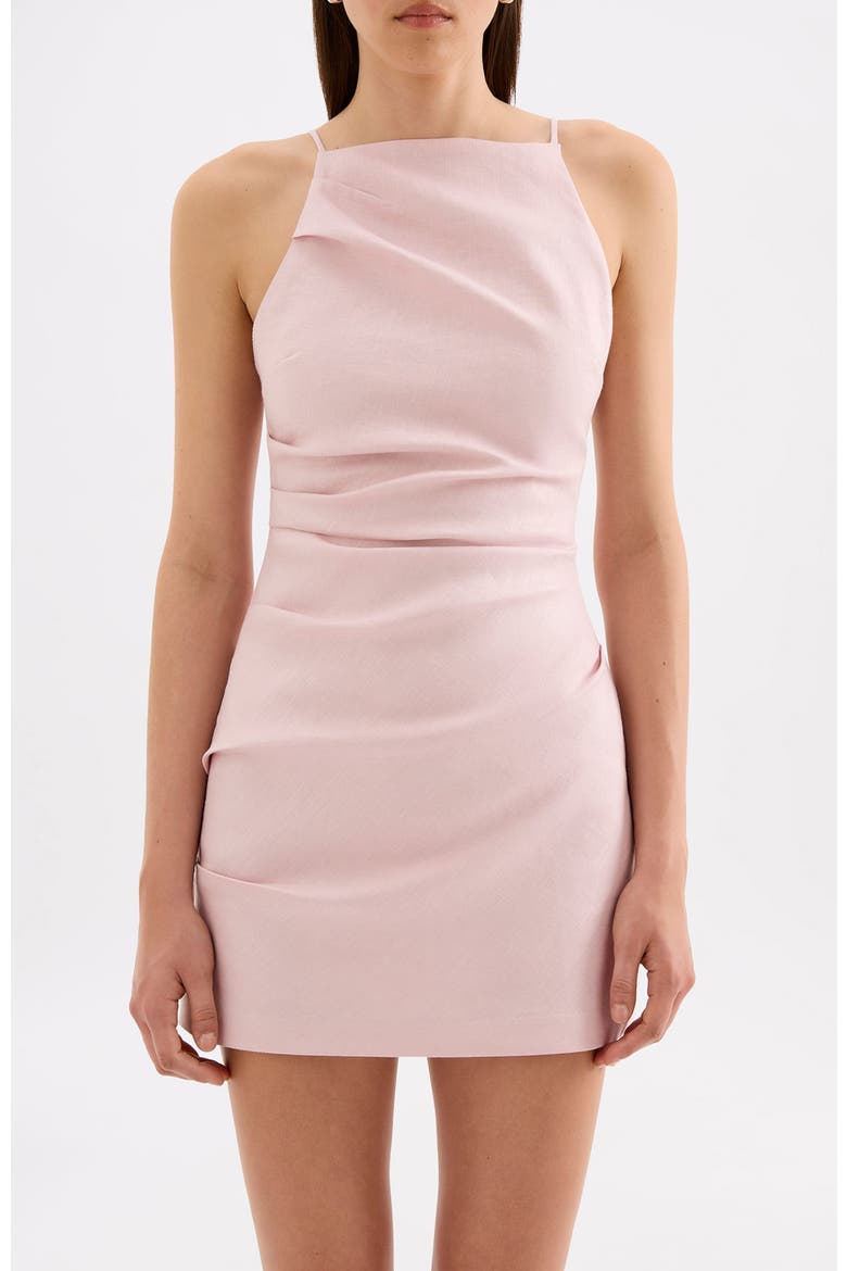 Talitha Linen Mini Dress, Main, color, Blush