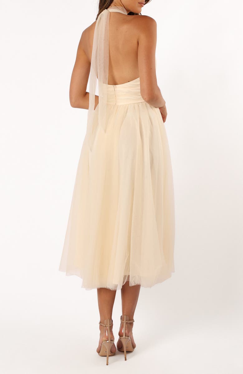 Petal & Pup Aletta Tulle Halter Dress, Alternate, color, Cream