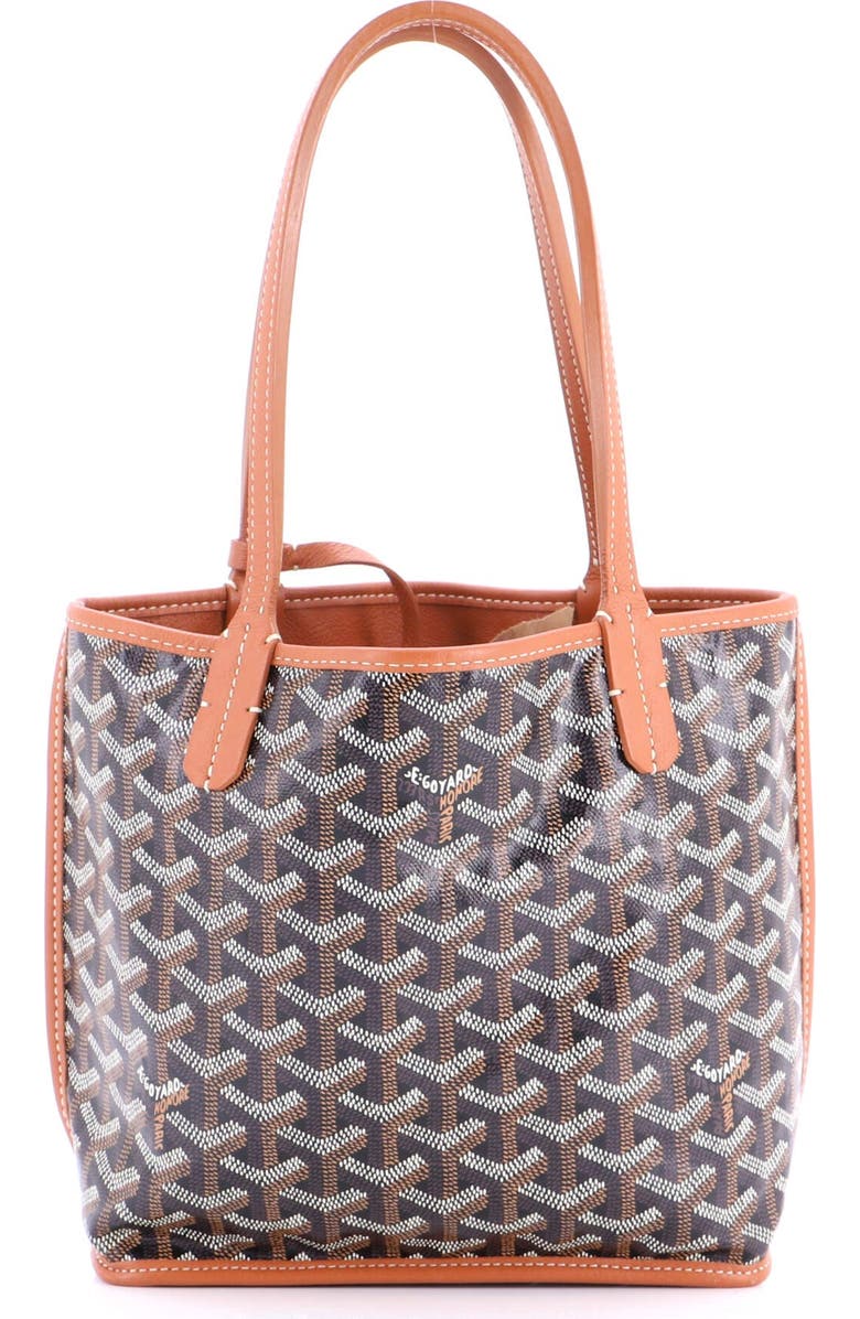 Pre-Owned Goyard Anjou Reversible Tote Coated Canvas Mini, Alternate, color, Brown