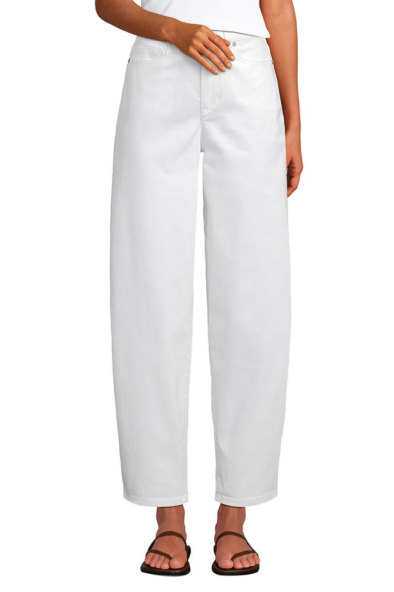 Recover High Rise Barrel Leg Ankle Jeans, Alternate, color, White