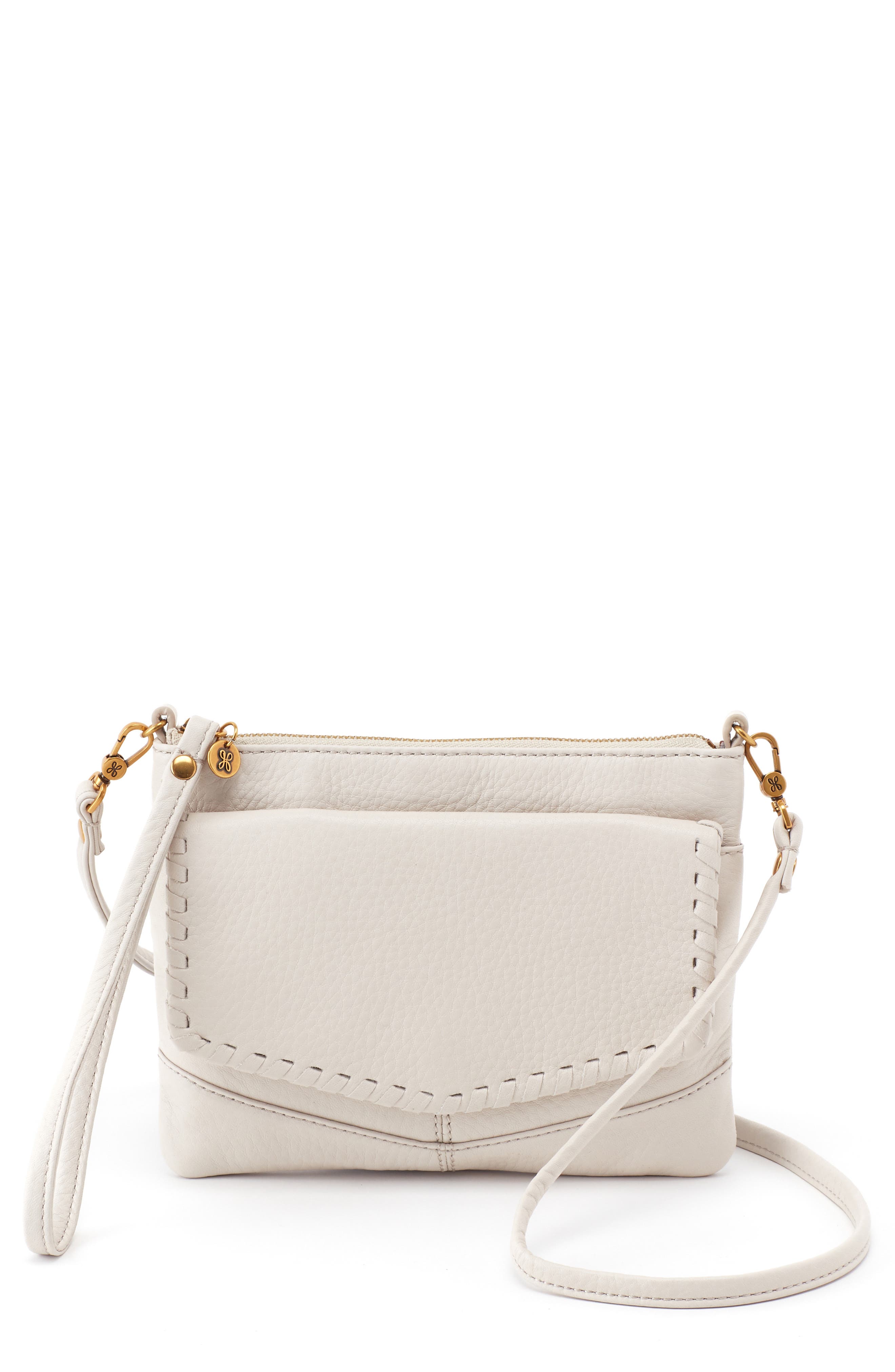 Stroll Leather Crossbody Bag, Main, color, POWDER WHITE