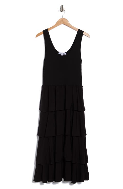 Twofer Tiered Midi Tank Dress