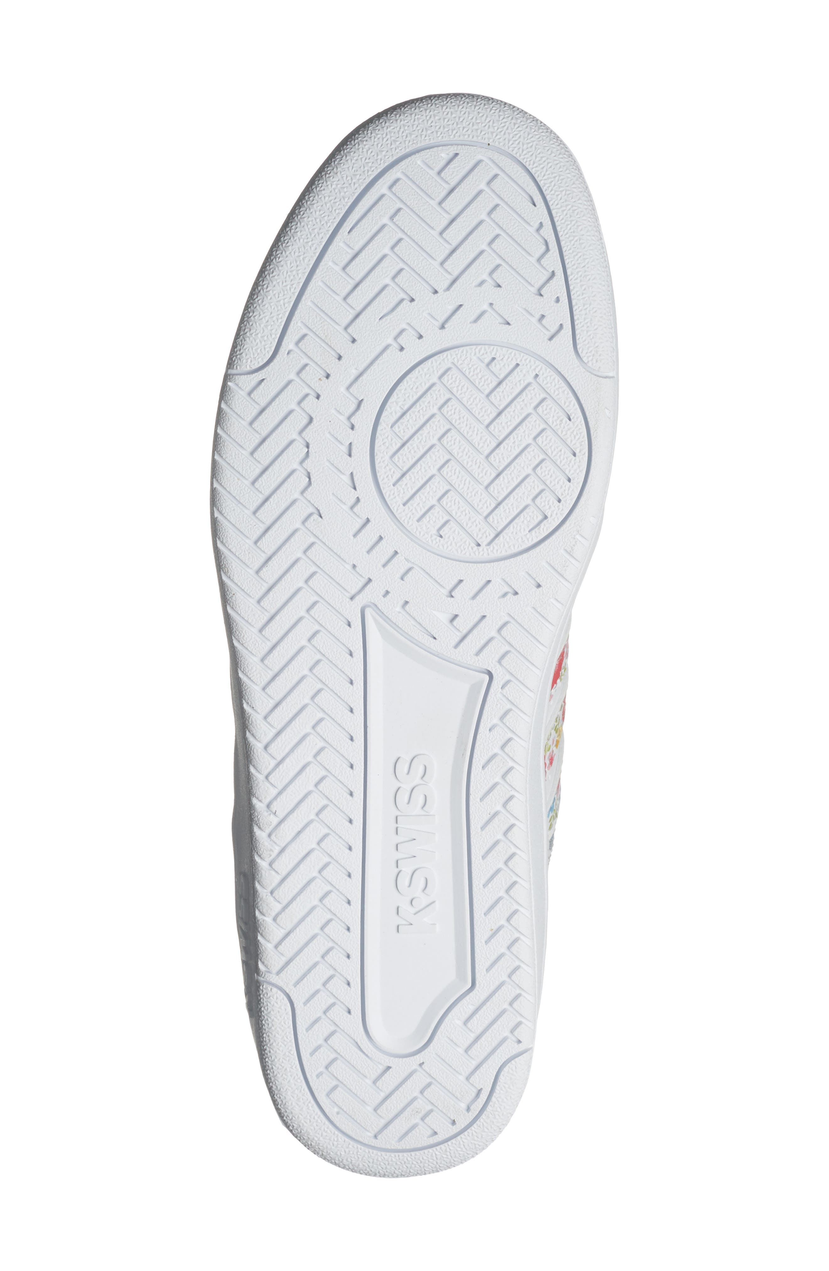 K-Swiss Court Palisades Sneaker, Alternate, color, White/ Flower/ Pink Lemonade-M