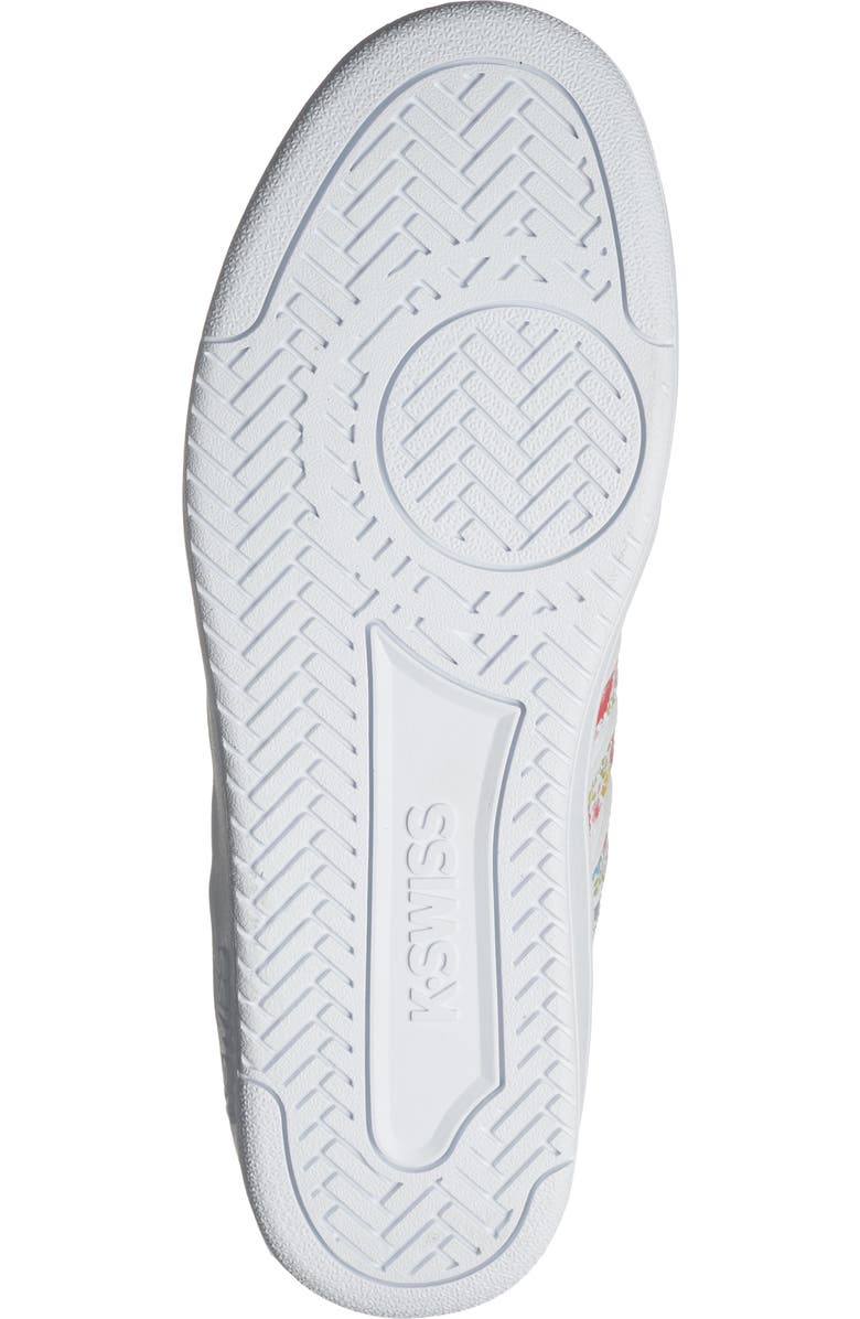 K-Swiss Court Palisades Sneaker, Alternate, color, White/ Flower/ Pink Lemonade-M