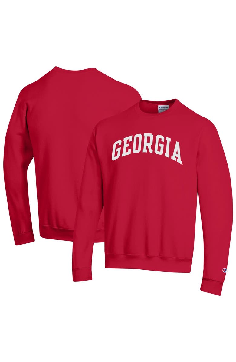 Champion Men's Champion  Red Georgia Bulldogs Basic Arch Fleece Pullover Sweatshirt, Main, color, Red