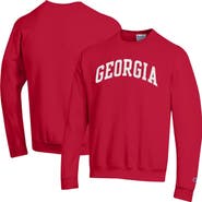 Champion Men's Champion  Red Georgia Bulldogs Basic Arch Fleece Pullover Sweatshirt