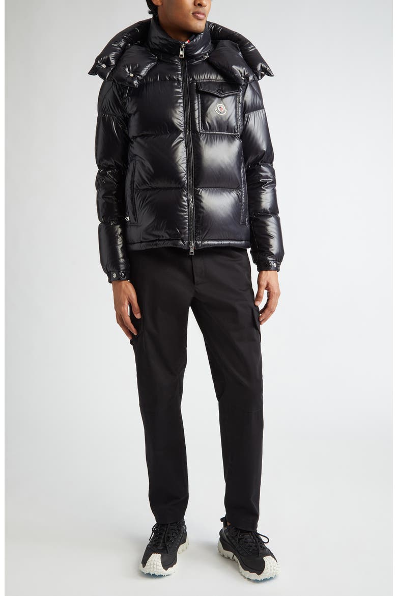 Montbeliard Short Down Jacket, Alternate, color, BLACK/BLACK