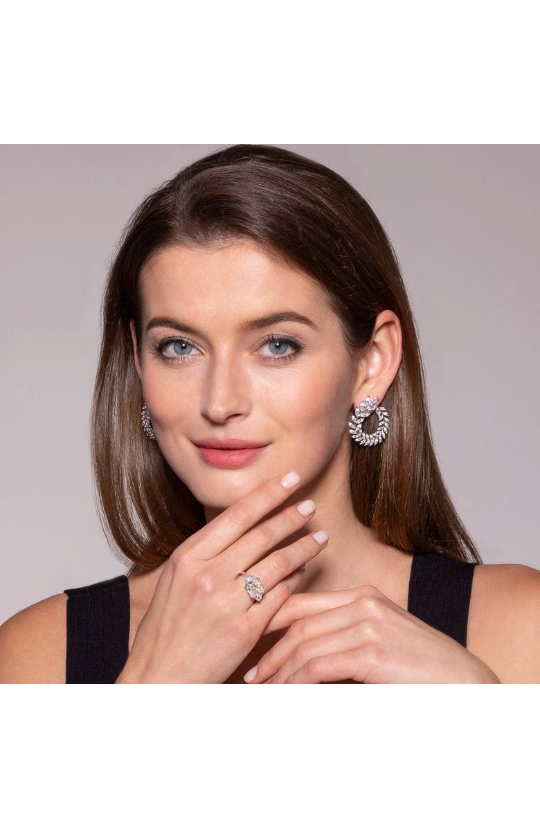 Anna Zuckerman Marquise Wreath 8 Carat Earrings, Alternate, color, White Diamond Crystalline