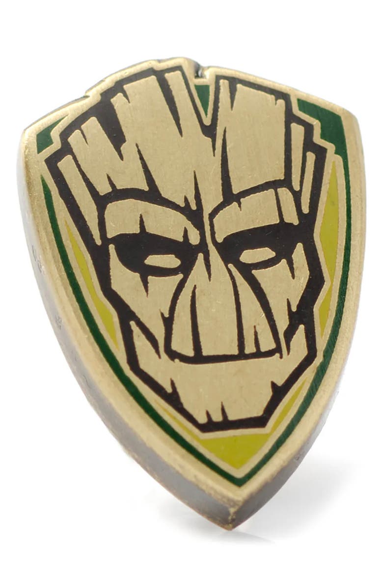 Cufflinks, Inc. I Am Groot Silk Blend Tie & Lapel Pin Gift Set, Alternate, color, Brown Multi