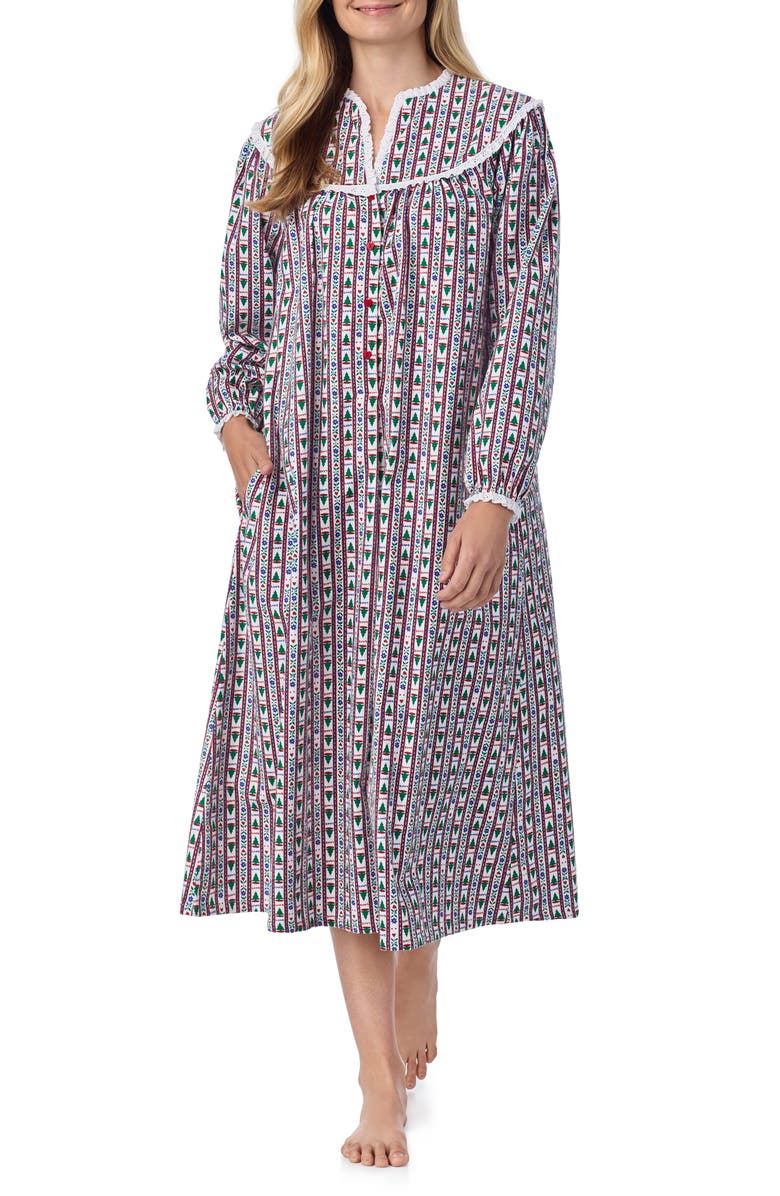 Lanz of Salzburg Ballet Nightgown, Alternate, color, White/ Green