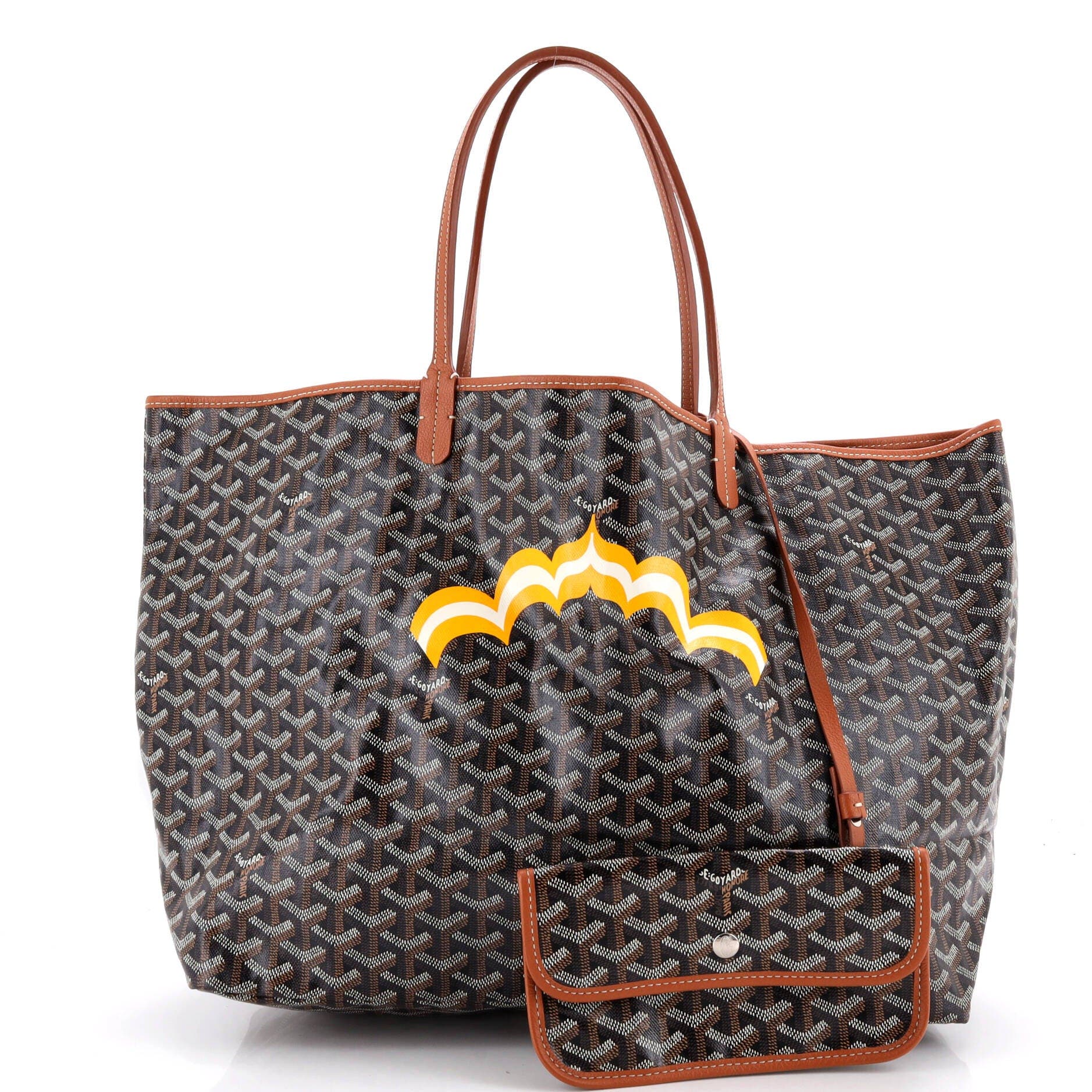 Saint Louis Tote Printed Coated Canvas GM, Alternate, color, Brown